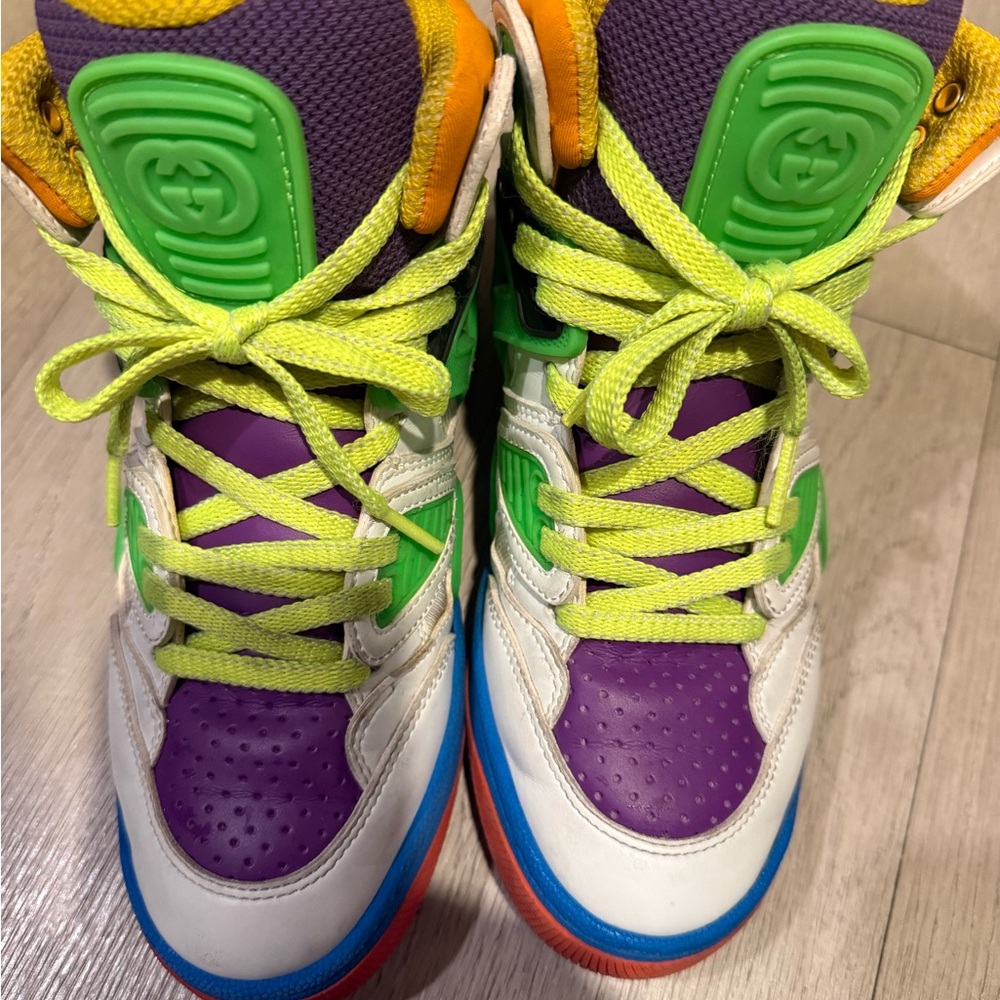 Gucci Sneakers in Purple, Green, and Yellow - Picture 2 of 6